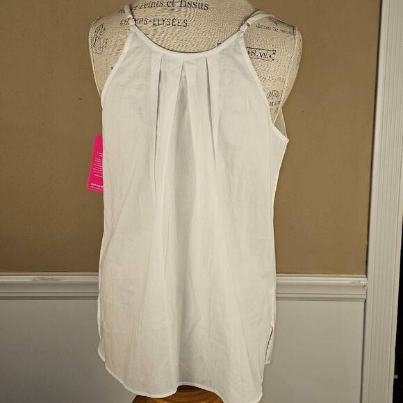 NWT Commando Womens White Cotton Voile Cami Medium - Picture 2 of 3